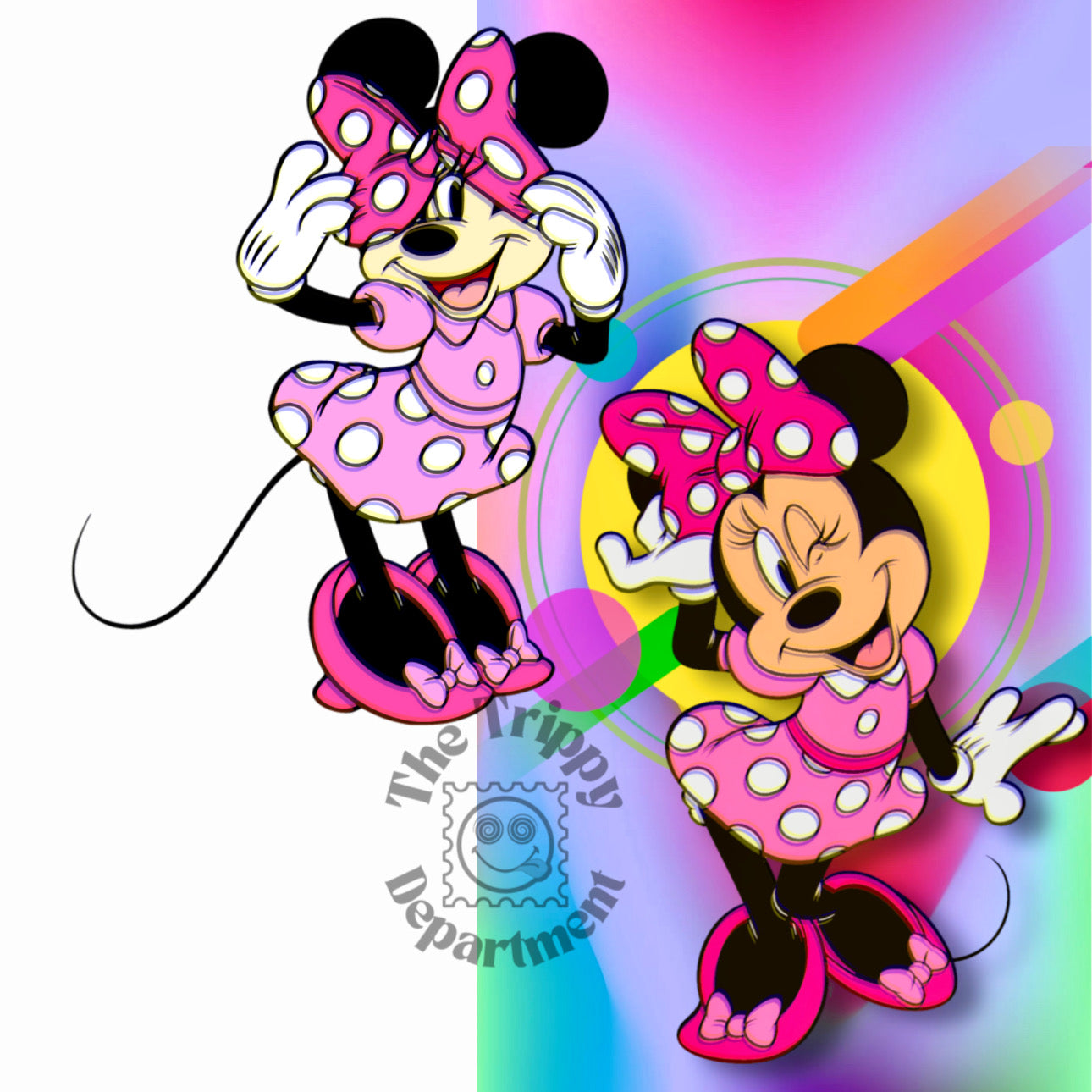 Designer Minnie-Mouse Baby Short Sleeve One Piece | Available in Multiple Colors | Design on Front & Back