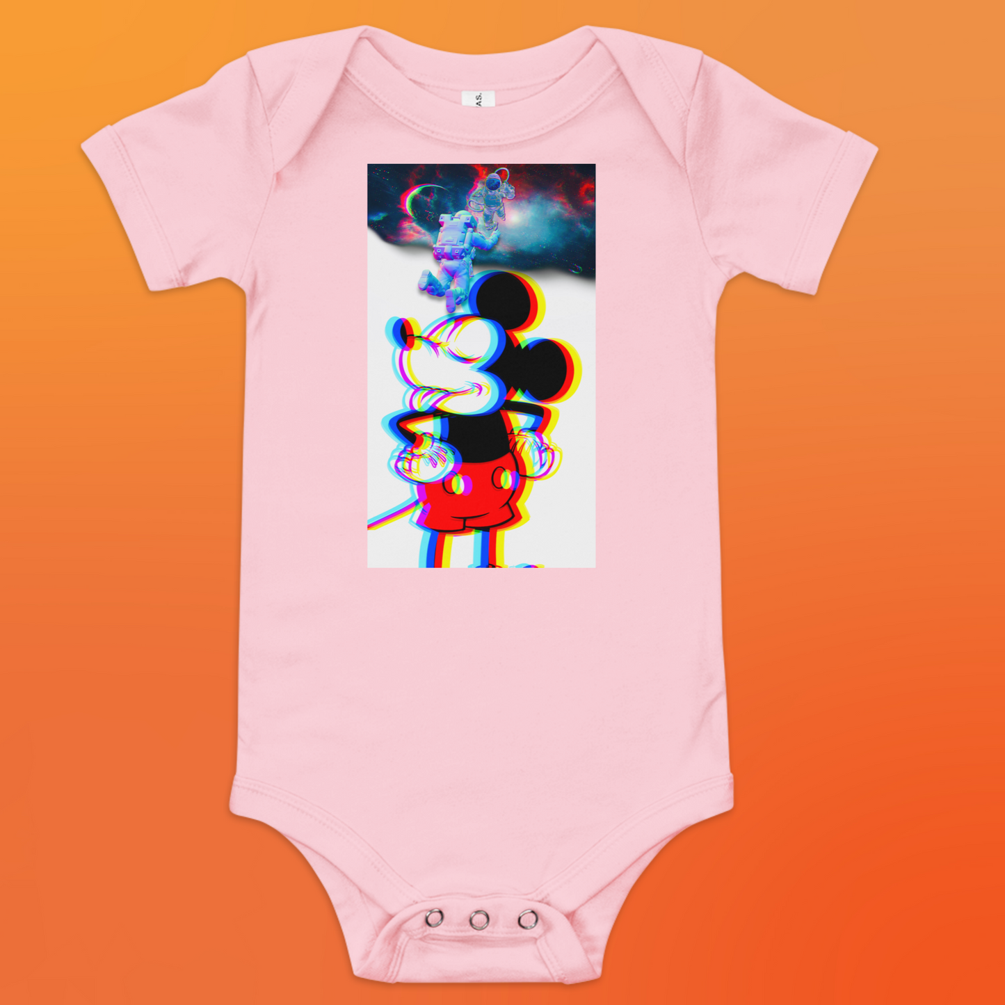 Designer Mickey-Mouse Baby Short Sleeve One Piece | Available in Multiple Colors | Design on Front & Back