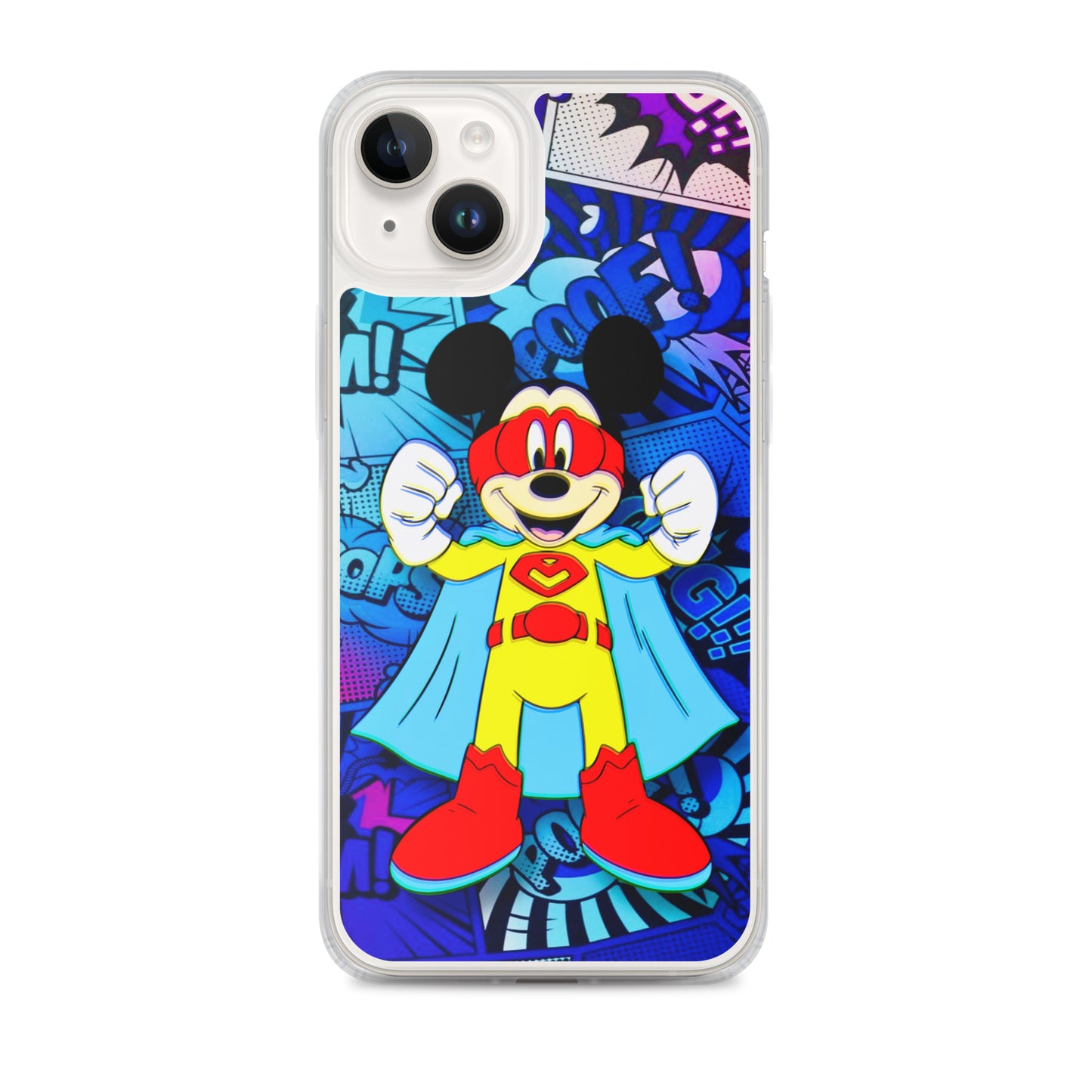 Designer Mickey-Mouse iPhone® Clear Case | Available for most iPhone® models | Wireless Charging Compatible