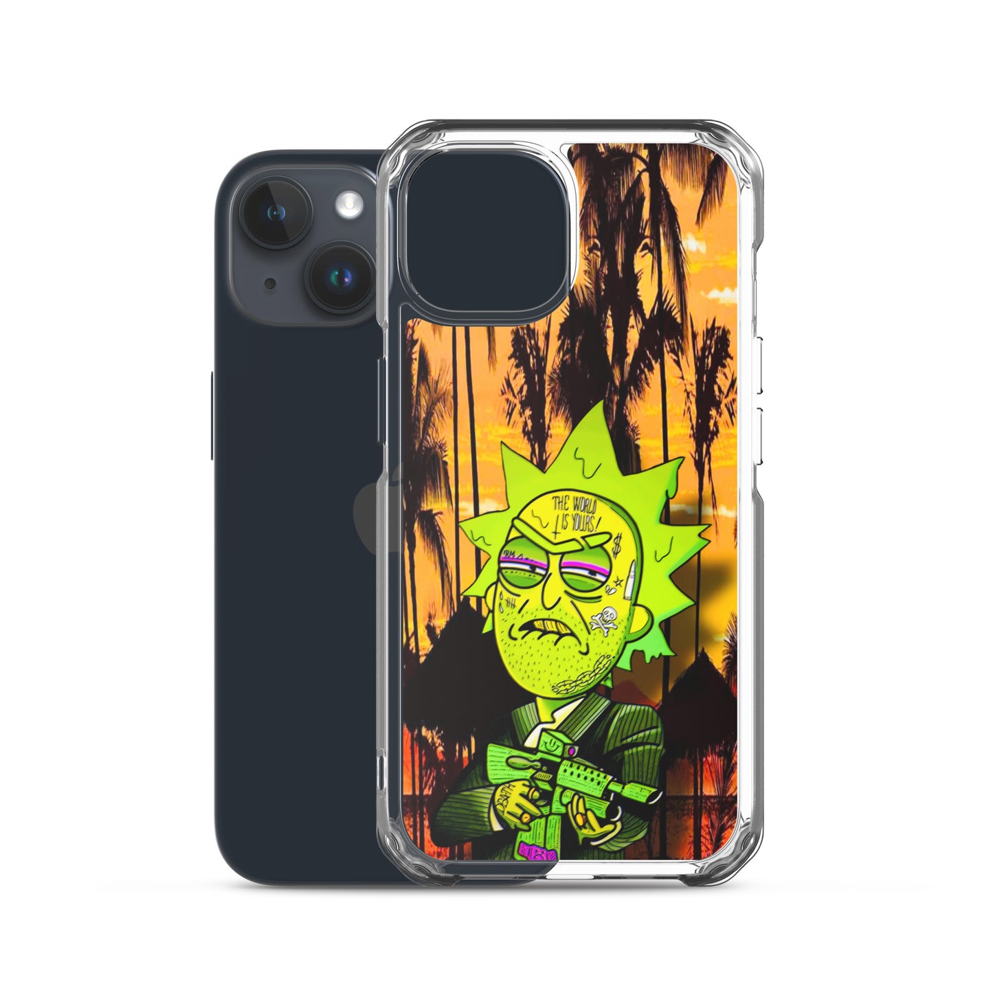 Designer Rick and Morty iPhone® Clear Case | Available for most iPhone® models | Wireless Charging Compatible