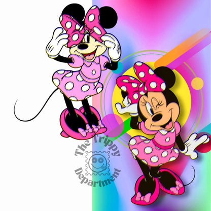 Designer Minnie-Mouse Baby Short Sleeve One Piece | Available in Multiple Colors | Design on Front & Back