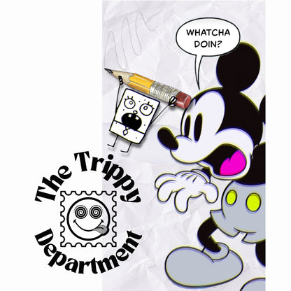 Designer Mickey-Mouse and Doodlebob iPhone® Clear Case | Available for most iPhone® models | Wireless Charging Compatible