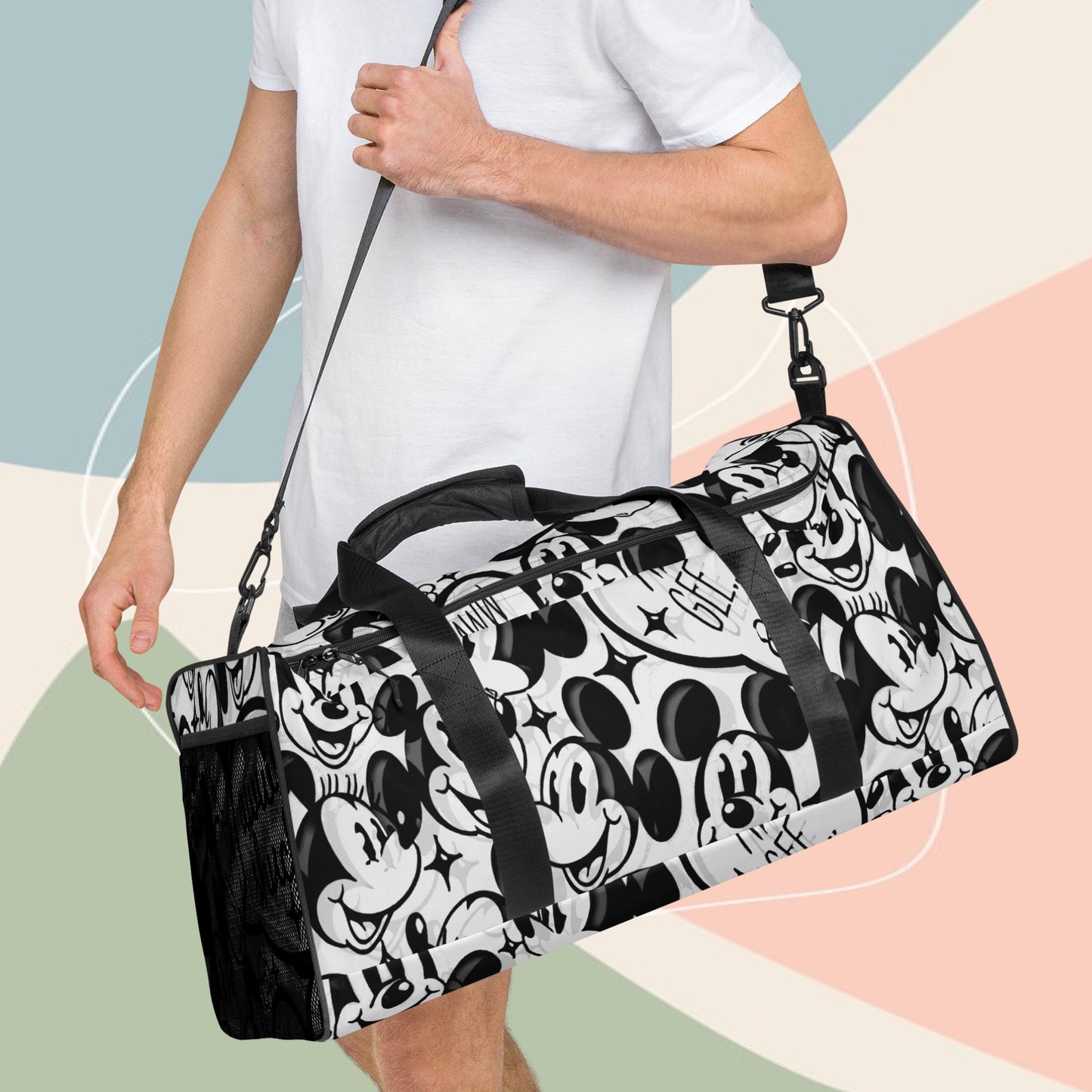 Designer Mickey-Mouse and Minnie-Mouse Duffle Bag | Limited Edition Design