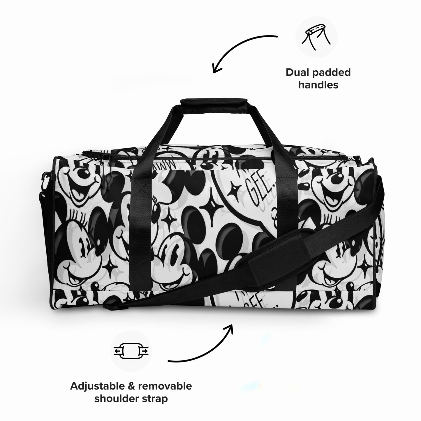 Designer Mickey-Mouse and Minnie-Mouse Duffle Bag | Limited Edition Design