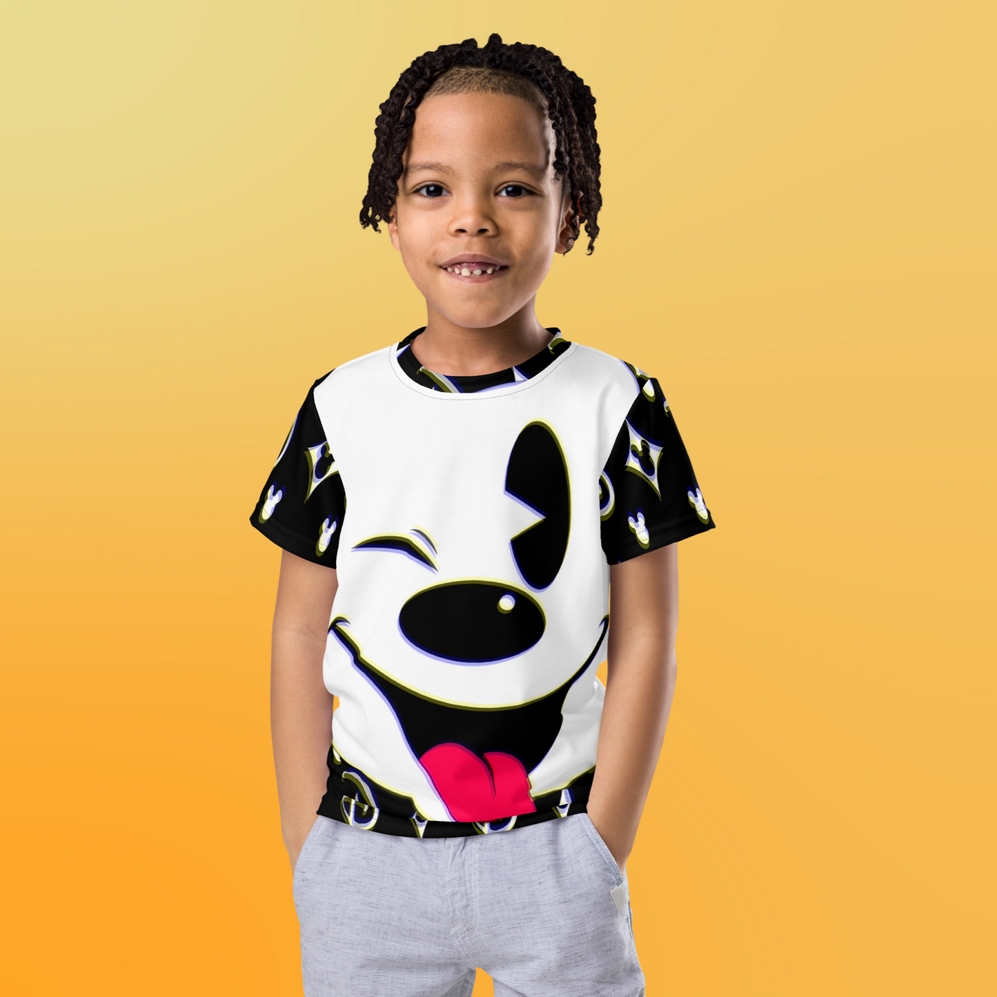 Designer Mickey-Mouse Kid's Crew Neck T-Shirt