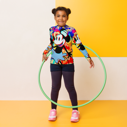 Minnie-Mouse Children's Athletic Shirt | 3D Glitch Effect