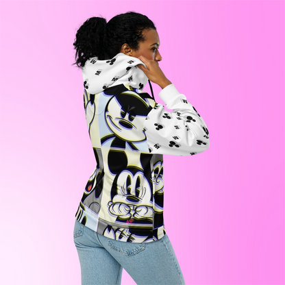 Mickey-Mouse and Minnie-Mouse Designer Zip Hoodie | Eco-Friendly