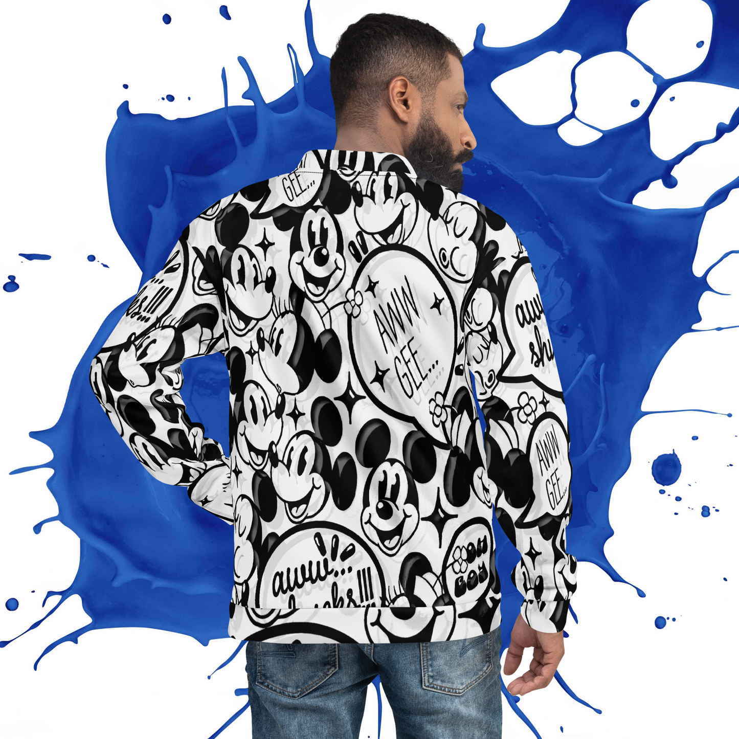 Designer Mickey-Mouse and Minnie-Mouse Bomber Jacket | Unisex