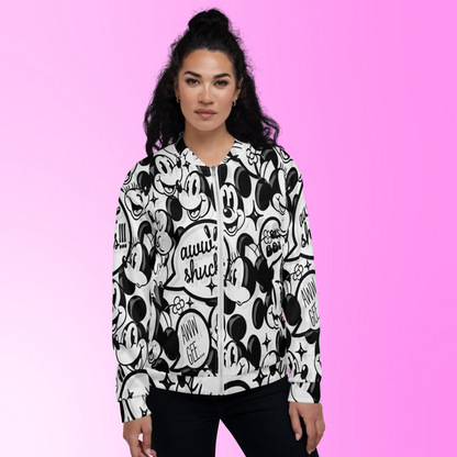 Designer Mickey-Mouse and Minnie-Mouse Bomber Jacket | Unisex