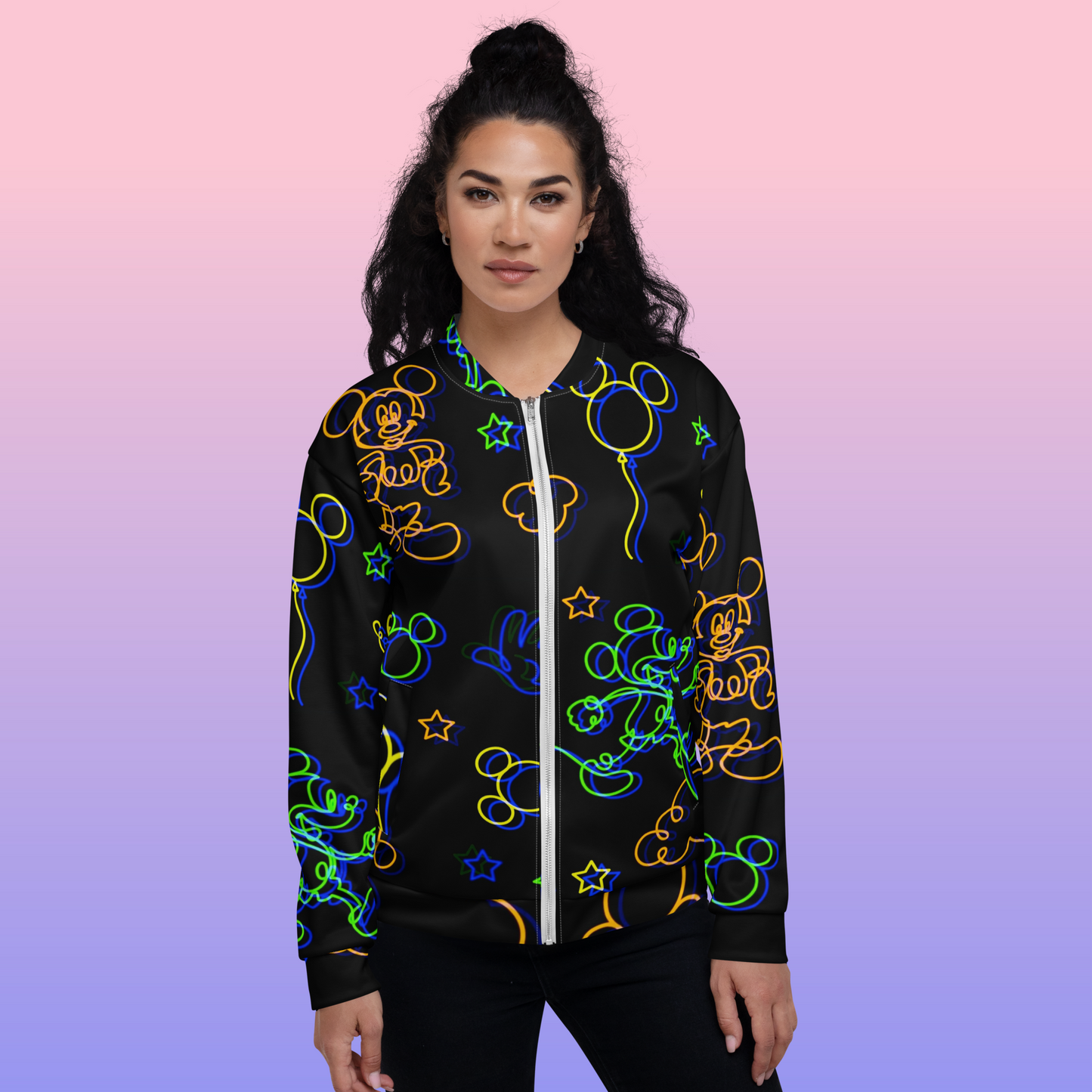 Designer Mickey-Mouse Bomber Jacket | Unisex