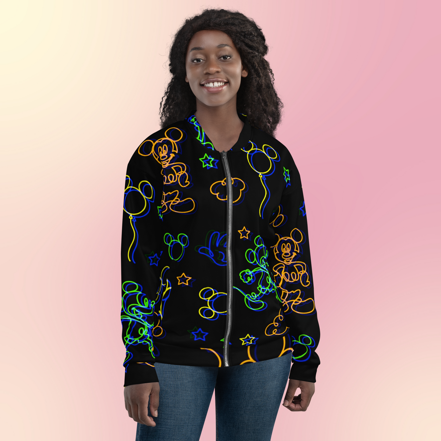 Designer Mickey-Mouse Bomber Jacket | Unisex