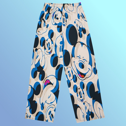 Unisex Mickey-Mouse Designer Wide-Leg Pants