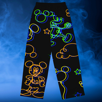 Unisex Mickey-Mouse Designer Wide-Leg Pants