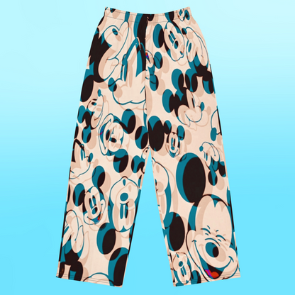 Unisex Mickey-Mouse Designer Wide-Leg Pants