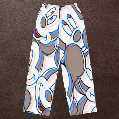 Unisex Mickey-Mouse Designer Wide-Leg Pants