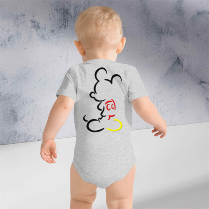 Designer Mickey-Mouse Baby Short Sleeve One Piece | Front & Back Design | Available in Multiple Colors