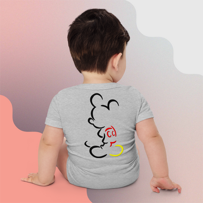 Designer Mickey-Mouse Baby Short Sleeve One Piece | Front & Back Design | Available in Multiple Colors