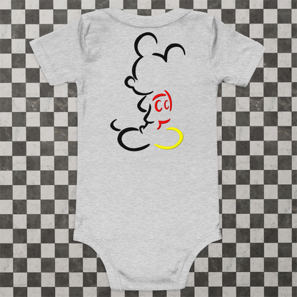 Designer Mickey-Mouse Baby Short Sleeve One Piece | Front & Back Design | Available in Multiple Colors