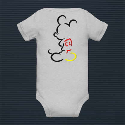 Designer Mickey-Mouse Baby Short Sleeve One Piece | Front & Back Design | Available in Multiple Colors