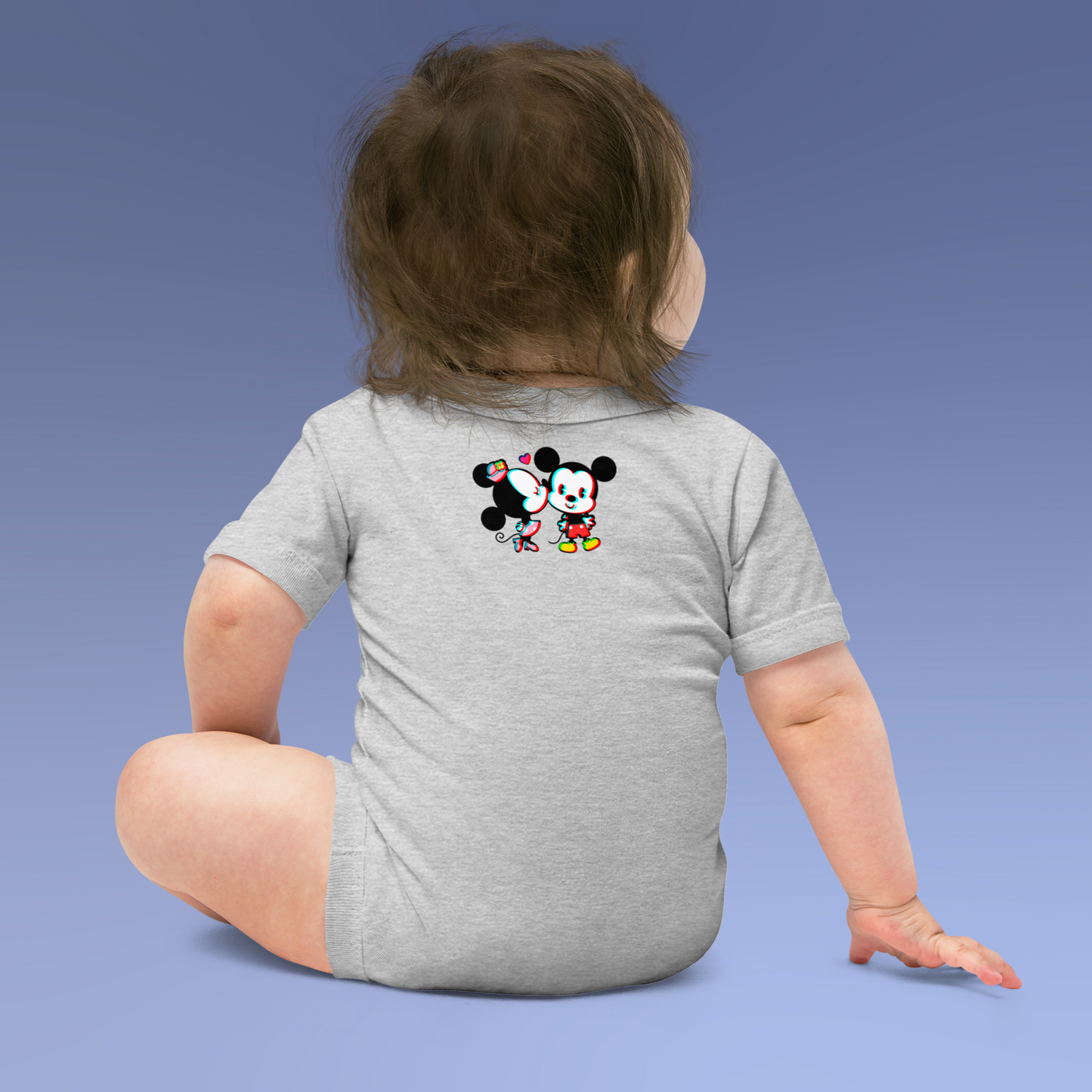 Designer Mickey-Mouse and Minnie-Mouse Baby Short Sleeve One Piece | Available in Multiple Colors | Design on Front & Back