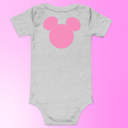 Designer Minnie-Mouse Baby Short Sleeve One Piece | Available in Multiple Colors | Design on Front & Back