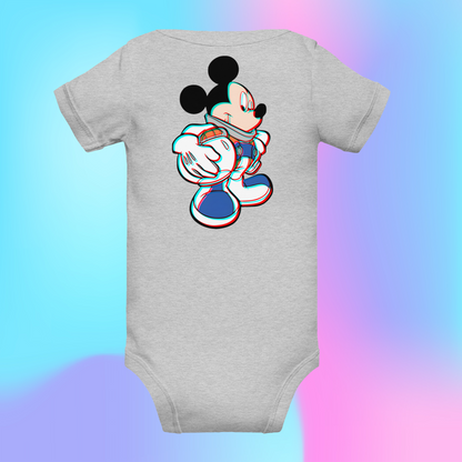 Designer Mickey-Mouse Baby Short Sleeve One Piece | Available in Multiple Colors | Design on Front & Back