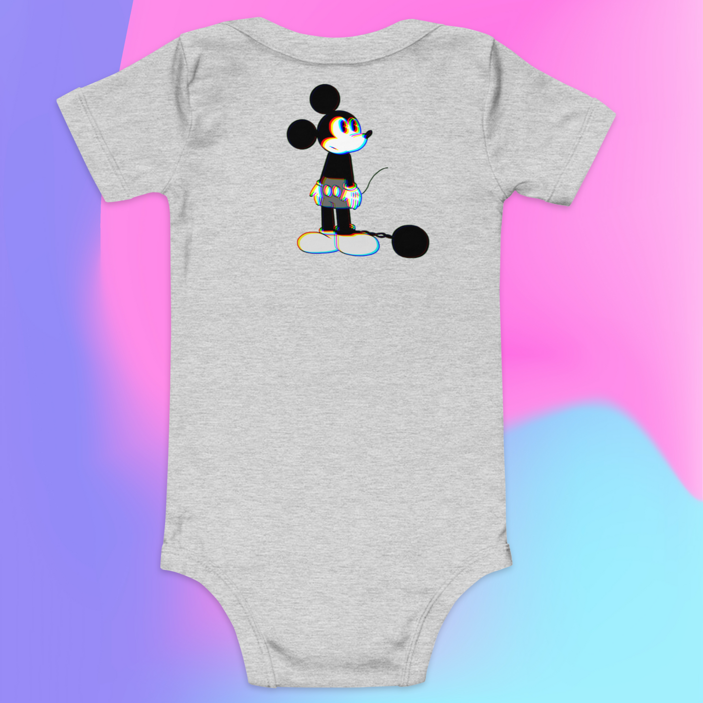 Designer Mickey-Mouse Baby Short Sleeve One Piece | Available in Multiple Colors | Design on Front & Back