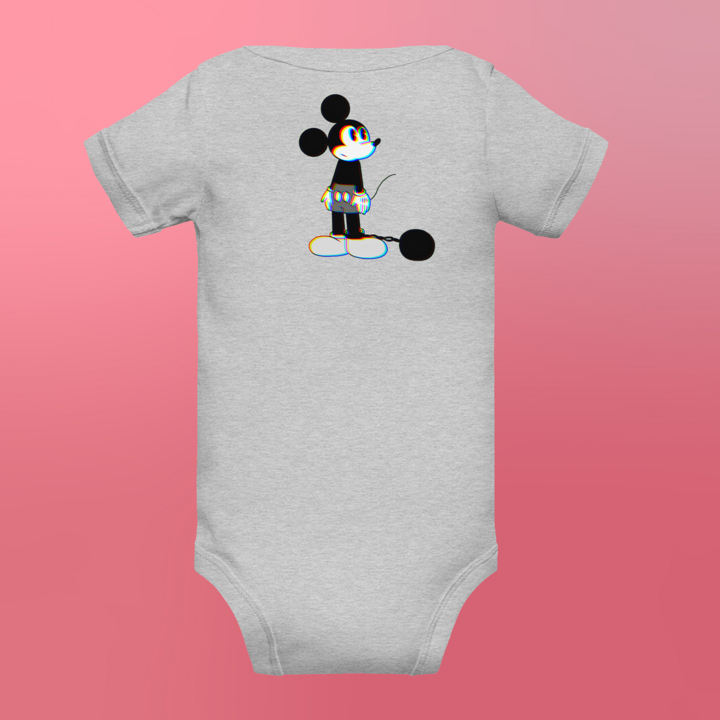 Designer Mickey-Mouse Baby Short Sleeve One Piece | Available in Multiple Colors | Design on Front & Back