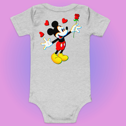 Designer Minnie-Mouse Baby Short Sleeve One Piece | Available in Multiple Colors | Design on Front & Back