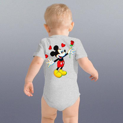 Designer Minnie-Mouse Baby Short Sleeve One Piece | Available in Multiple Colors | Design on Front & Back