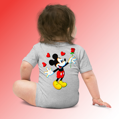 Designer Minnie-Mouse Baby Short Sleeve One Piece | Available in Multiple Colors | Design on Front & Back