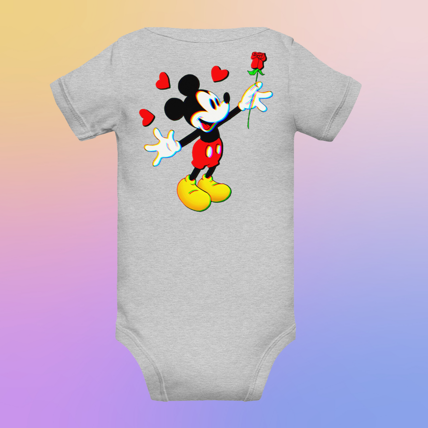 Designer Minnie-Mouse Baby Short Sleeve One Piece | Available in Multiple Colors | Design on Front & Back