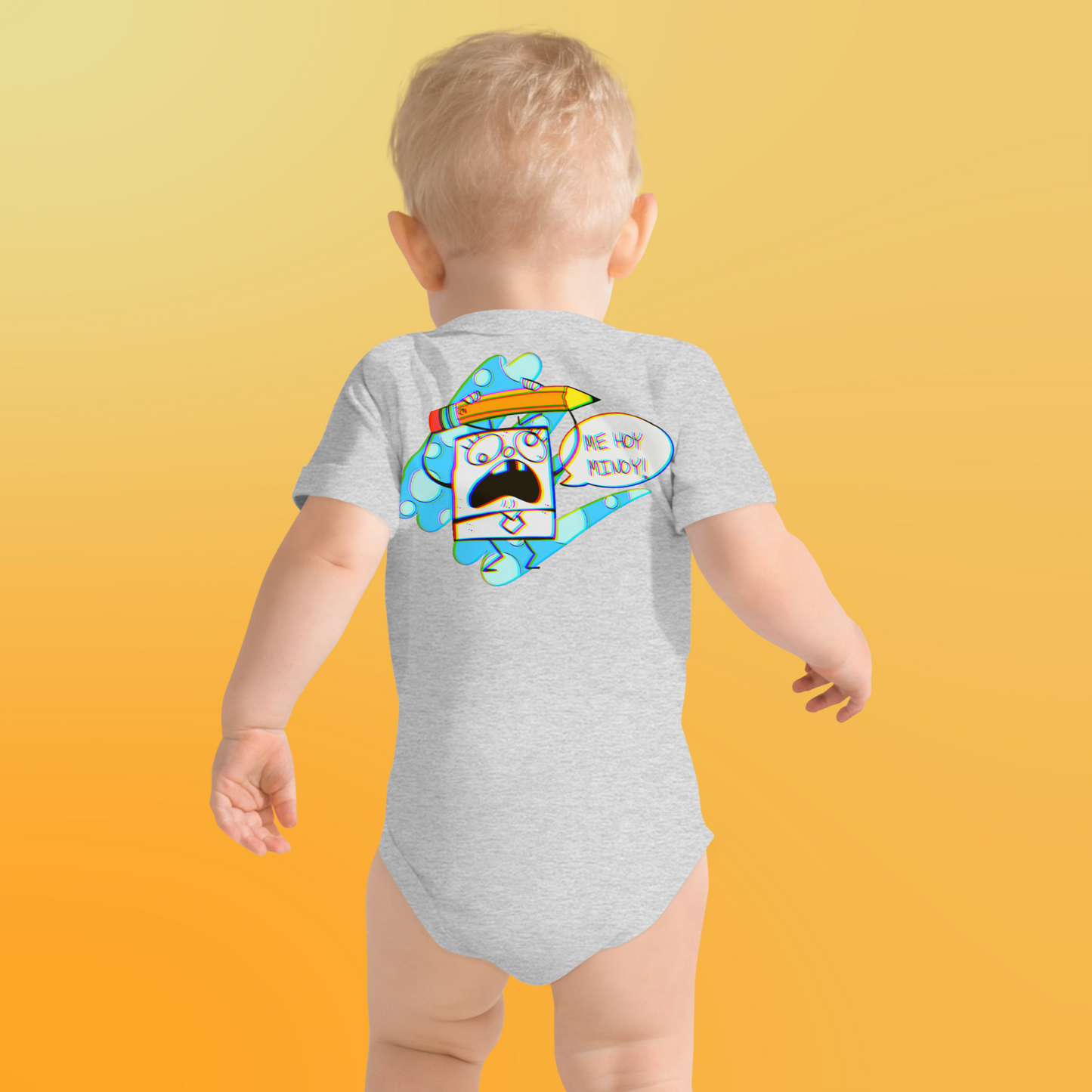 Designer Mickey-Mouse and Doodlebob Baby Short Sleeve One Piece | Available in Multiple Colors | Design on Front & Back