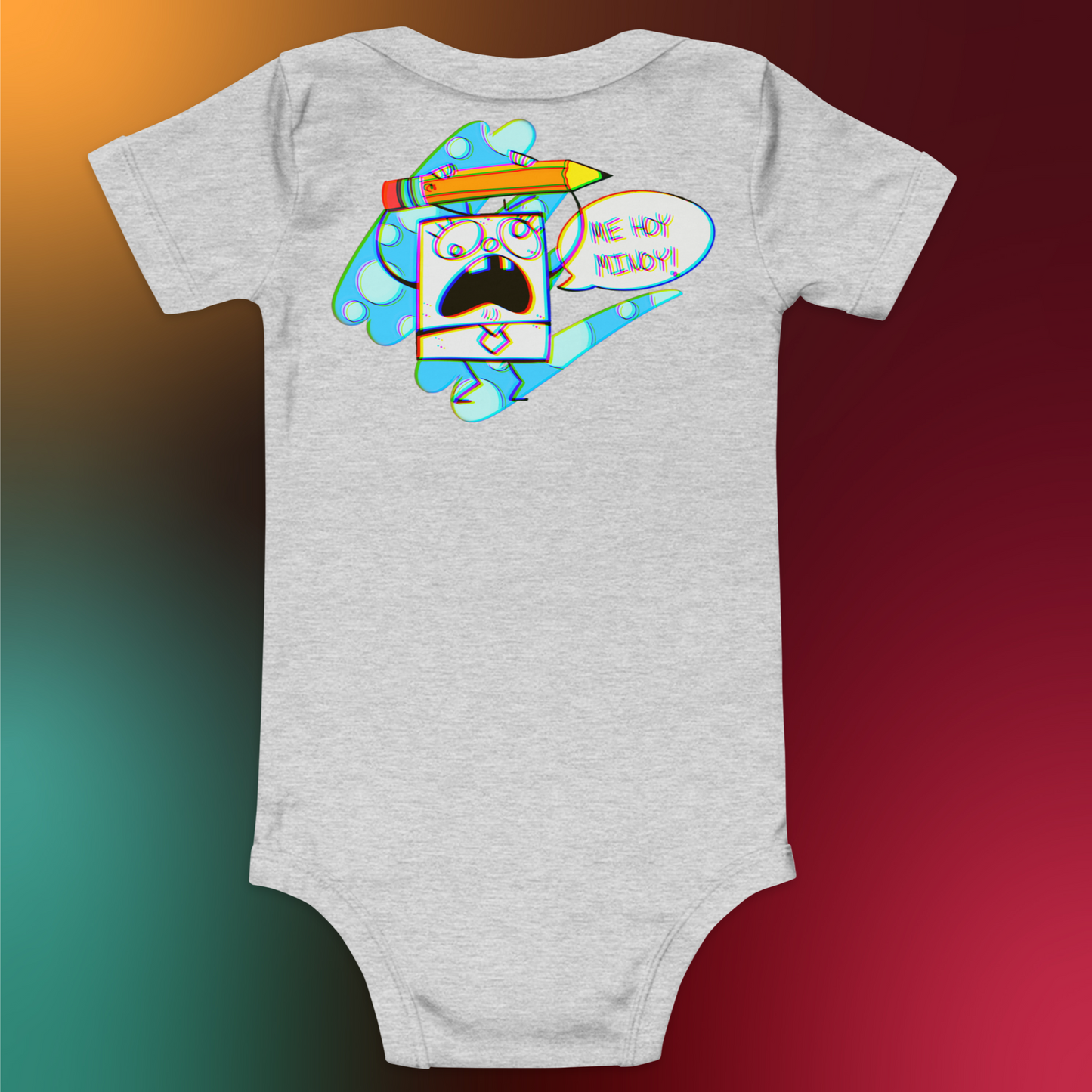 Designer Mickey-Mouse and Doodlebob Baby Short Sleeve One Piece | Available in Multiple Colors | Design on Front & Back