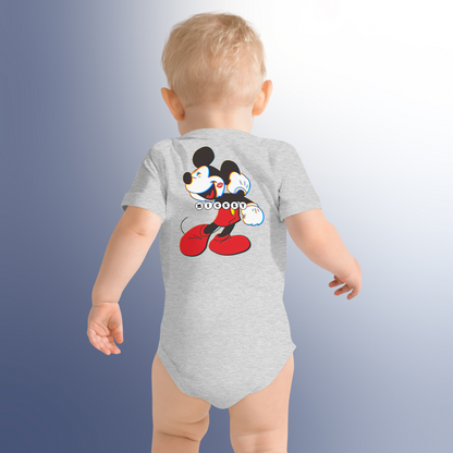 Designer Mickey-Mouse Baby Short Sleeve One Piece | Available in Multiple Colors | Design on Front & Back