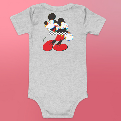 Designer Mickey-Mouse Baby Short Sleeve One Piece | Available in Multiple Colors | Design on Front & Back