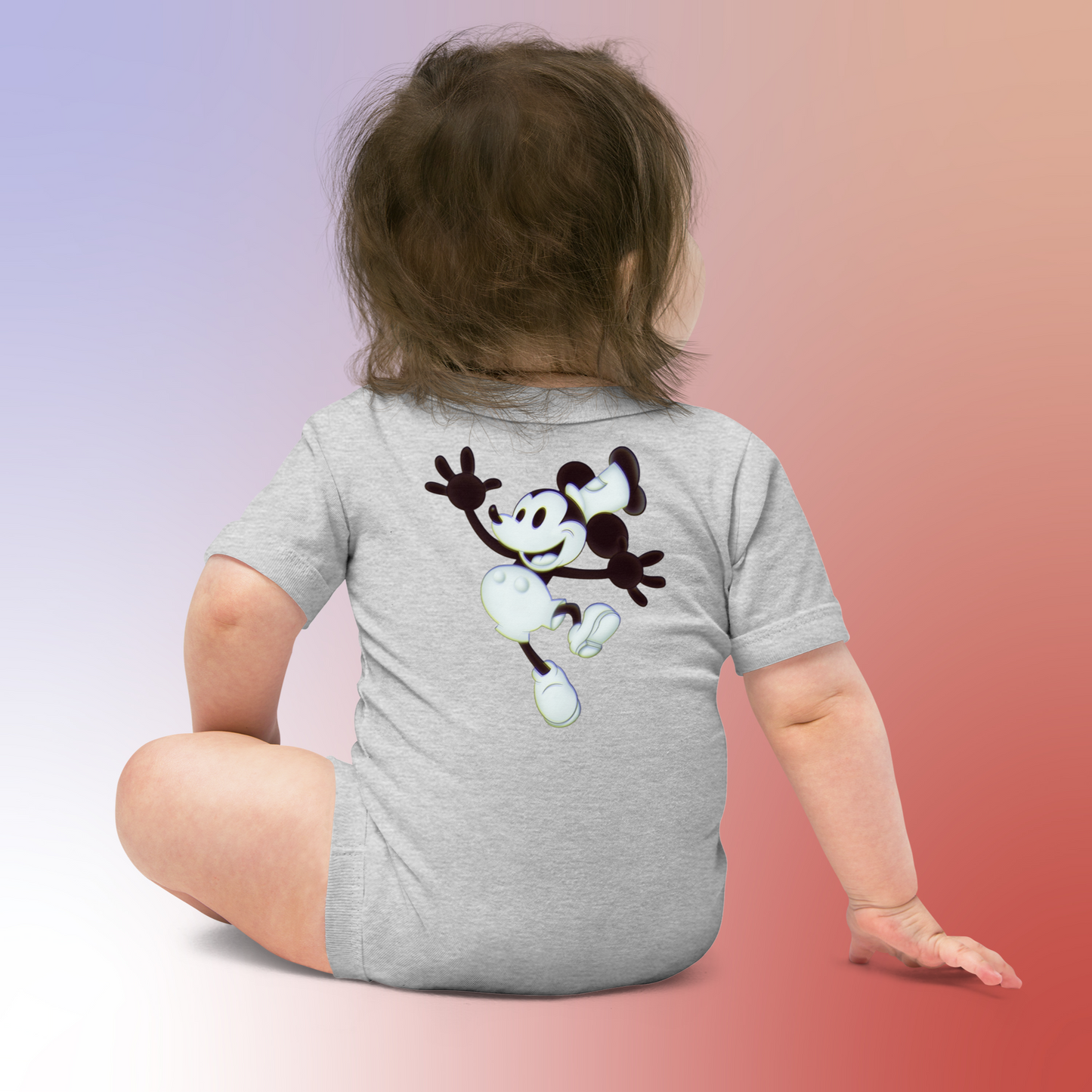 Designer Mickey-Mouse Baby Short Sleeve One Piece | Available in Multiple Colors | Design on Front & Back