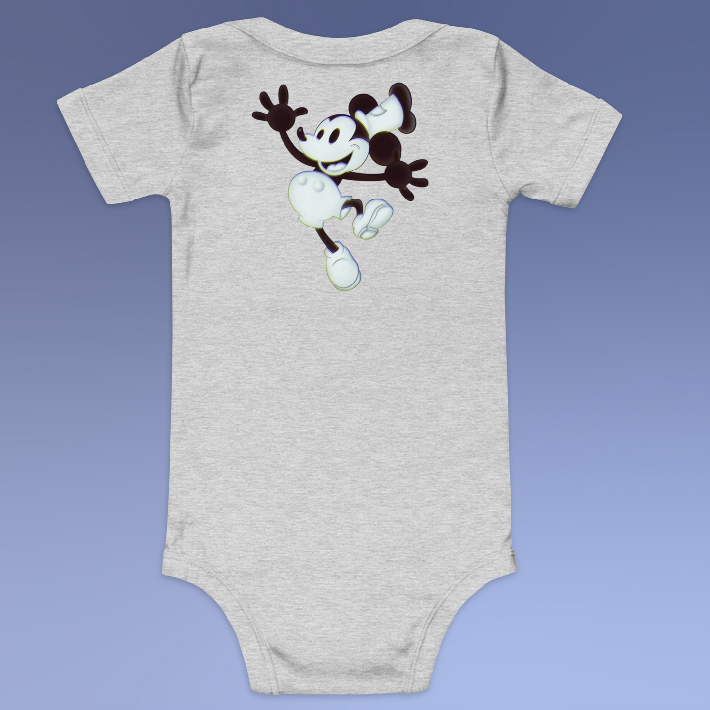 Designer Mickey-Mouse Baby Short Sleeve One Piece | Available in Multiple Colors | Design on Front & Back