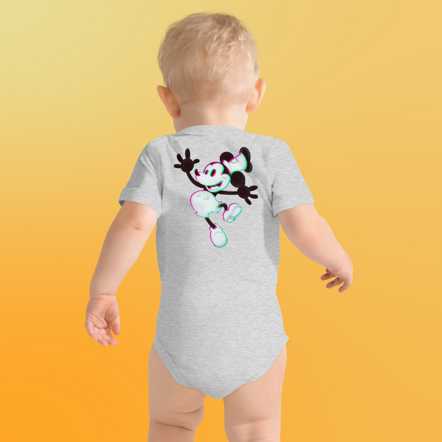 Designer 3D Mickey-Mouse Baby Short Sleeve One Piece | Available in Multiple Colors | Design on Front & Back