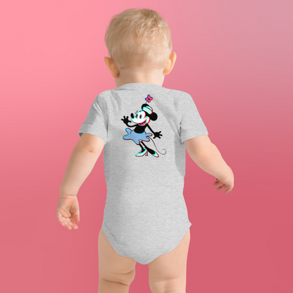 Designer 3D Minnie-Mouse Baby Short Sleeve One Piece | Available in Multiple Colors | Design on Front & Back