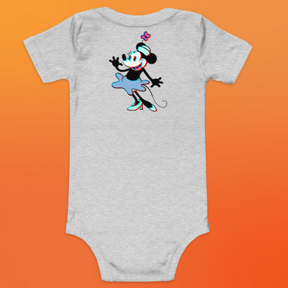 Designer 3D Minnie-Mouse Baby Short Sleeve One Piece | Available in Multiple Colors | Design on Front & Back