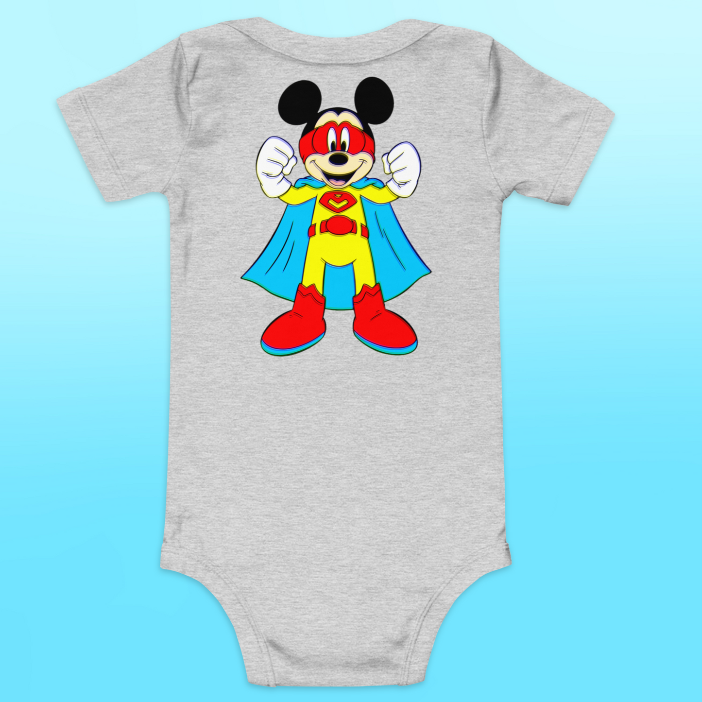 Designer Mickey-Mouse Baby Short Sleeve One Piece | Available in Multiple Colors | Design on Front & Back