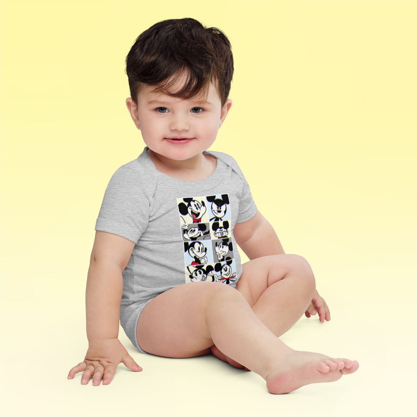 Designer Mickey-Mouse Baby Short Sleeve One Piece | Available in Multiple Colors