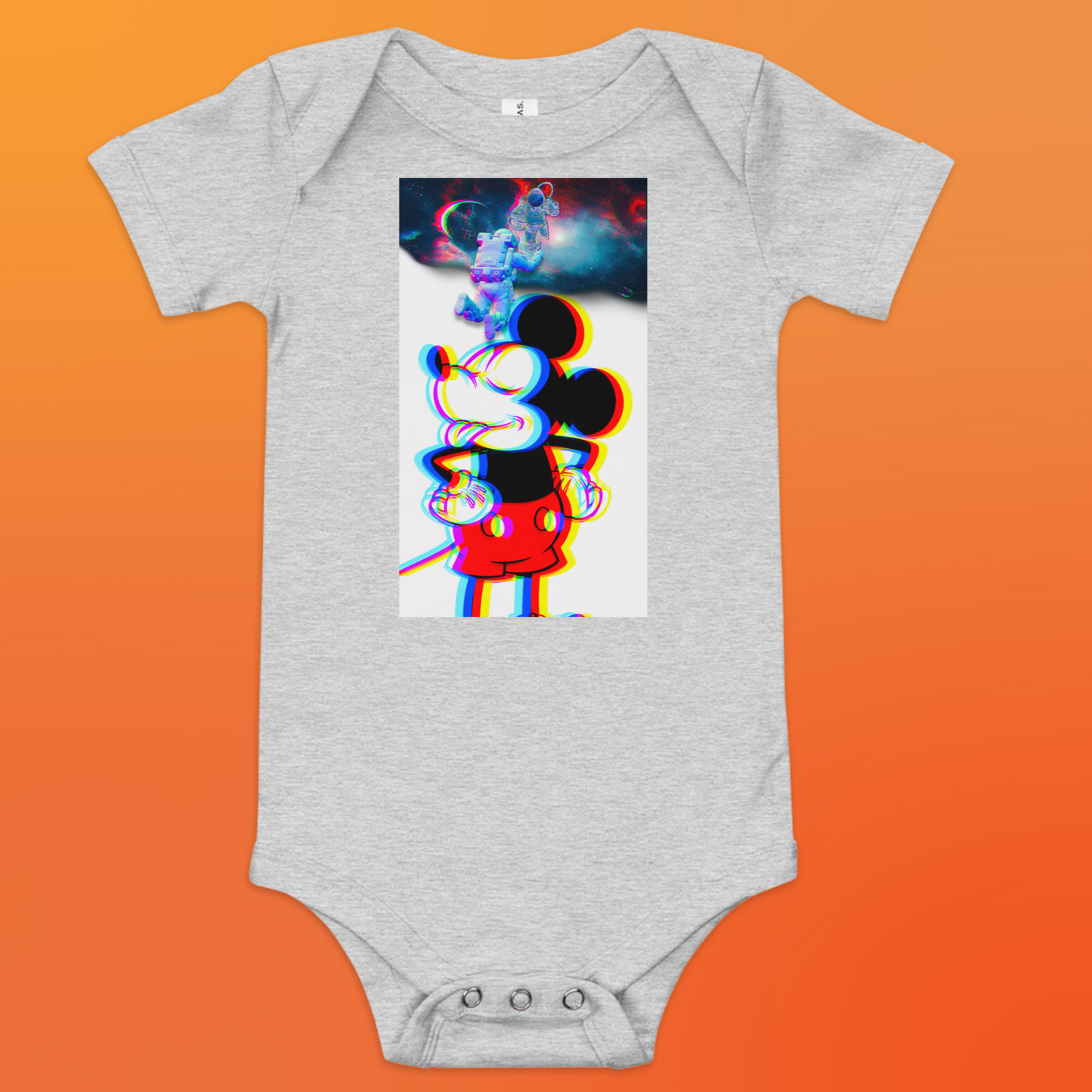 Designer Mickey-Mouse Baby Short Sleeve One Piece | Available in Multiple Colors | Design on Front & Back