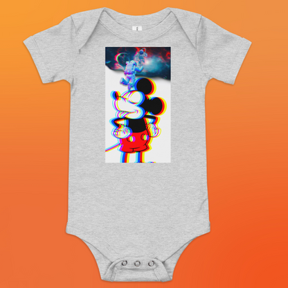 Designer Mickey-Mouse Baby Short Sleeve One Piece | Available in Multiple Colors | Design on Front & Back