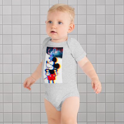 Designer Mickey-Mouse Baby Short Sleeve One Piece | Available in Multiple Colors | Design on Front & Back