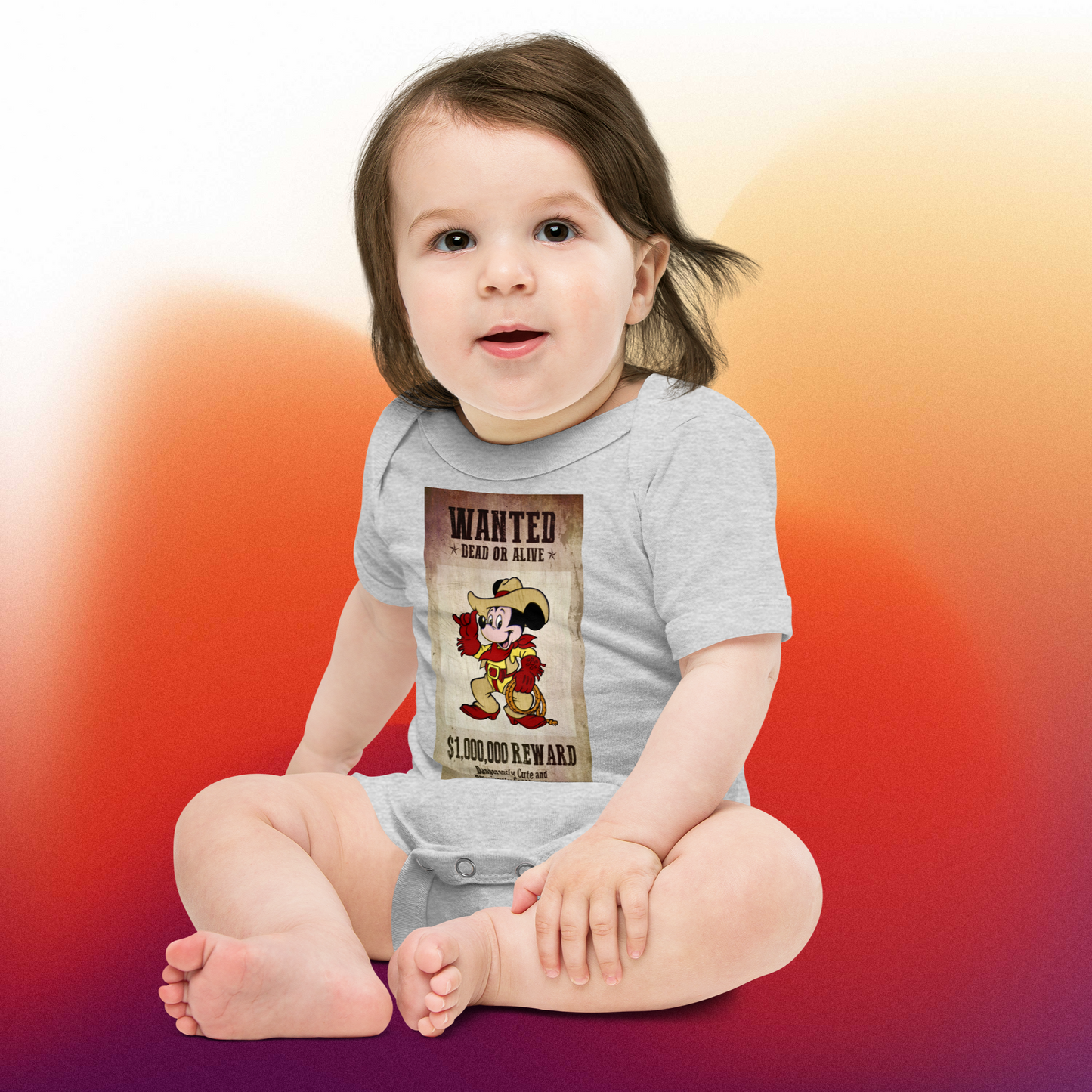 Designer Mickey-Mouse Baby Short Sleeve One Piece | Available in Multiple Colors | Design on Front & Back