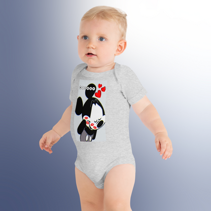 Designer Mickey-Mouse Baby Short Sleeve One Piece | Available in Multiple Colors | Design on Front & Back