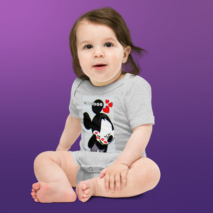 Designer Mickey-Mouse Baby Short Sleeve One Piece | Available in Multiple Colors | Design on Front & Back