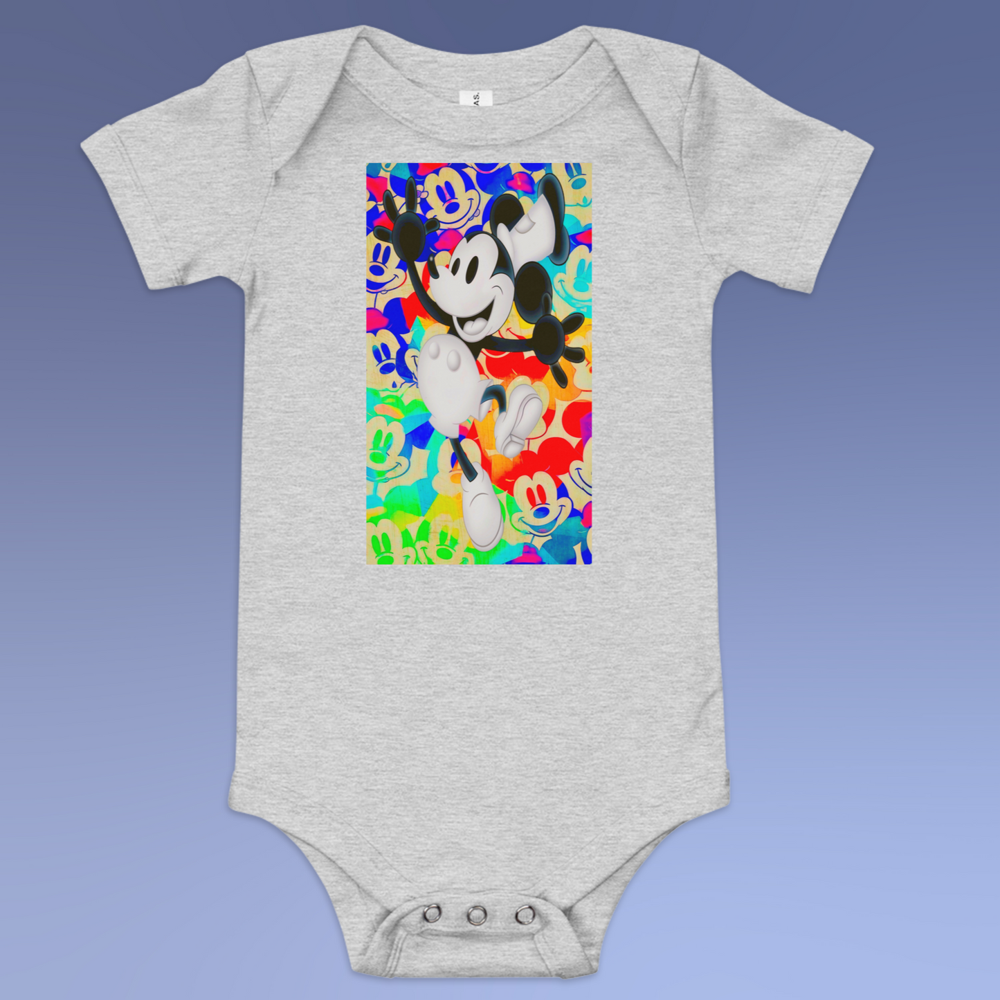 Designer Mickey-Mouse Baby Short Sleeve One Piece | Available in Multiple Colors | Design on Front & Back